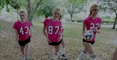 The guys picked up the blonde soccer players and fucked the babes