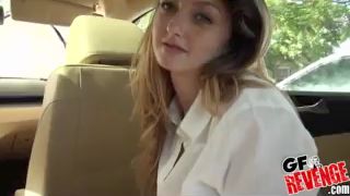 In the back seat, she was already sucking him and letting him insert it into the hole, this whole process was accompanied by groans and sighs, but the funniest thing is that when they finished fucking, the guy simply opened the door for the girl and sent her out