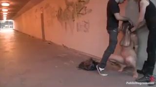 The young girl was stripped and taken out onto the streets of the city; the owners tortured her for a long time, tying her up and forcing her to suck his penis in the most uncomfortable positions