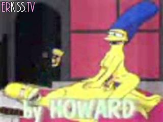March Simpson reitet Homers Schwanz
